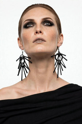 DG Black Spine Chandelier Earrings