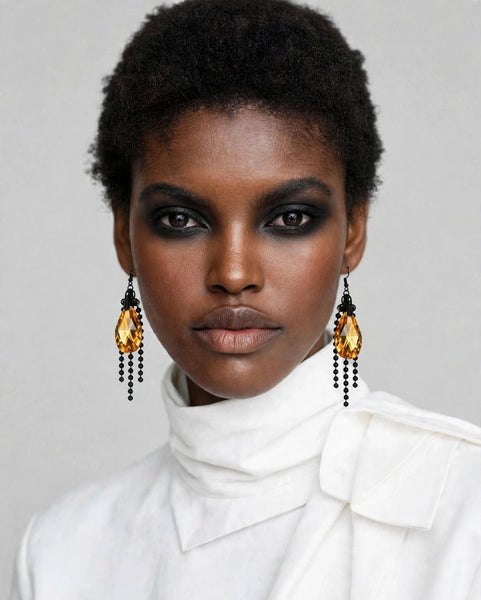 DG Canary Crystal Chandelier ball chain Earrings