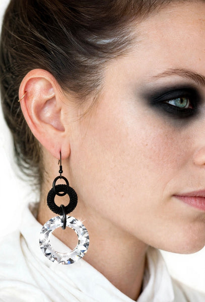 DG Double Crystal Hoop Earrings