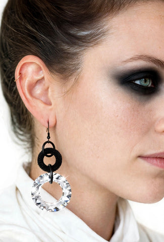 DG Double Crystal Hoop Earrings