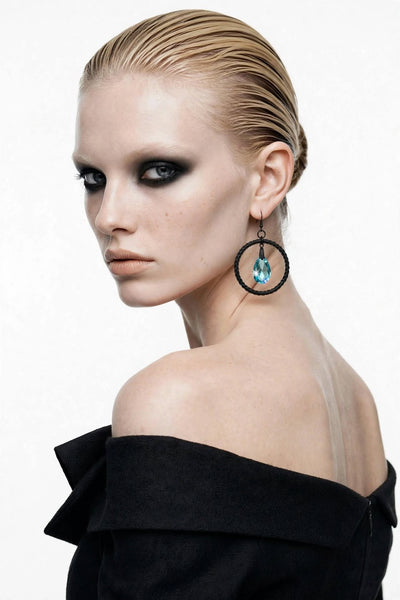 DG Crystal Drop Hoop Earring