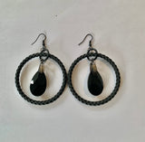 Crystal Drop Hoop Earring