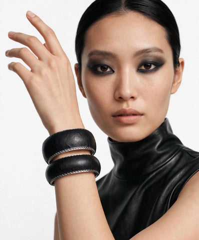 DG Leather woven mesh bracelet