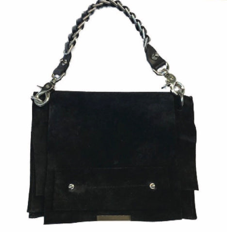 Layers black suede